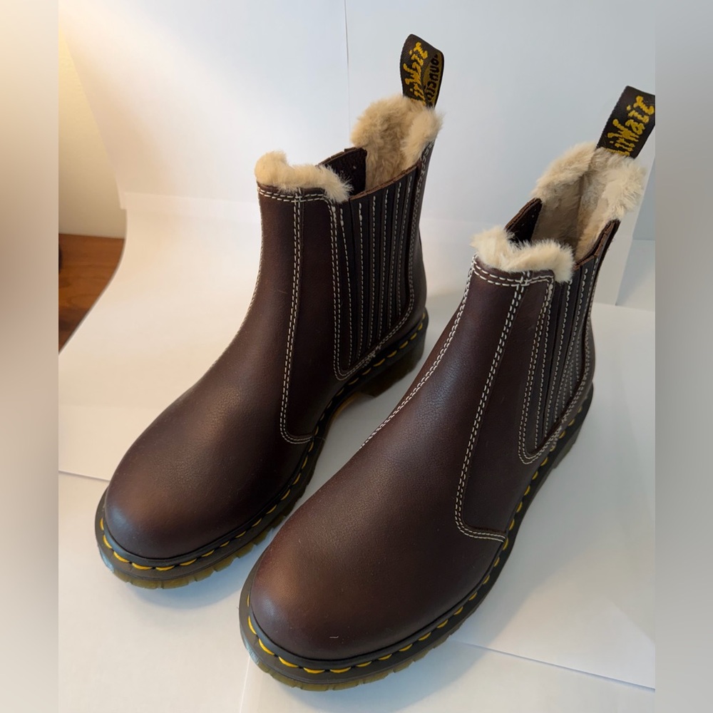 Dr. Martens Dark Brown Leonore Boots